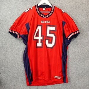 Vintage Red Devils Ringer Shirt Mens XL Red Football Mesh Jersey 45‎ RIDDELL USA